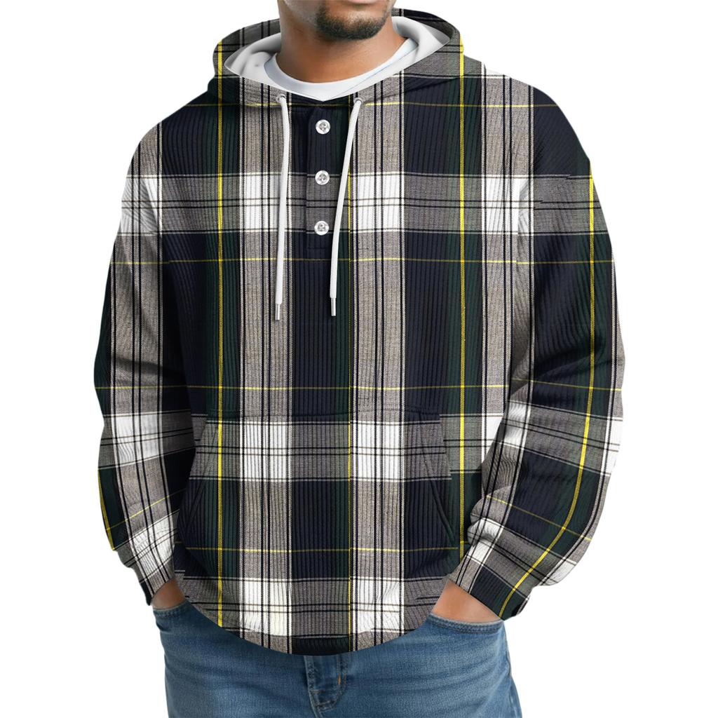 Men's Knit Hooded Sweatshirt Casual Long-Sleeve Sweatshirt