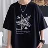 2025 Yaz Snrl Sayda kadn Tshirt izgi Yldz baskl tirt Uygun Kadn Y2K Tee Kadn 90 s Casual Tops