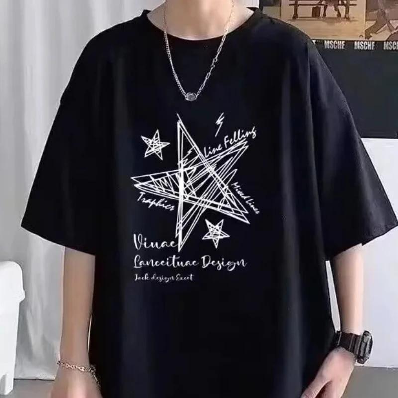 

2025 Yaz Snrl Sayda kadn Tshirt izgi Yldz baskl tirt Uygun Kadn Y2K Tee Kadn 90 s Casual Tops S