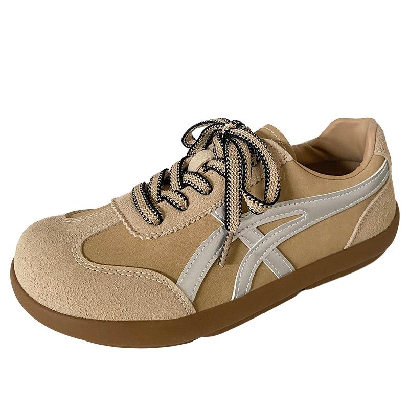 

A9853 латексная стелька/большая голова манго голова немецкие тренировочные туфли женские туфли уродливые милые кеды 2024 осень новые повседневные туфли 35 бежевый