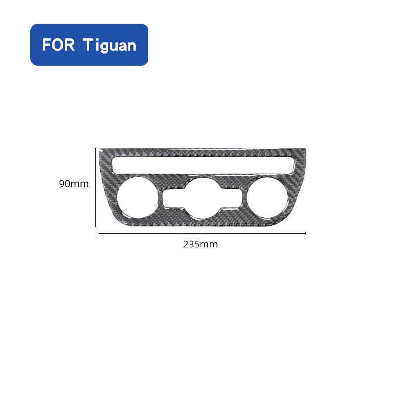 Real Carbon Fiber Car Central Control Air Conditioning Panel Frame Sticker For Volkswagen Tiguan 2013-2017 Car Accessories
