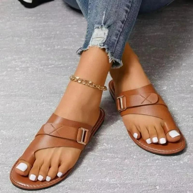 Fashion 2025 New Women Slippers Outside Casual Beach Women Slippers Flat Flip Flop Sandals Walking Ladies Slides Women Zapatos De Mujer