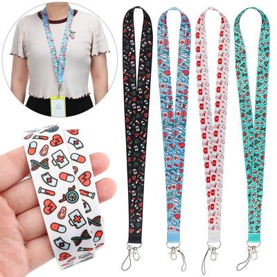 Mobile Phone Badge Holder Key Ring Neck Straps Nurse Lanyard For Key Chain Doctors ID Card Cover Medical Accessories