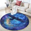 Blue Eagle,Round Area Rug,Carpet Rug for Living Room Bedroom Sofa Playroom Decor,Non-slip Floor Mat
