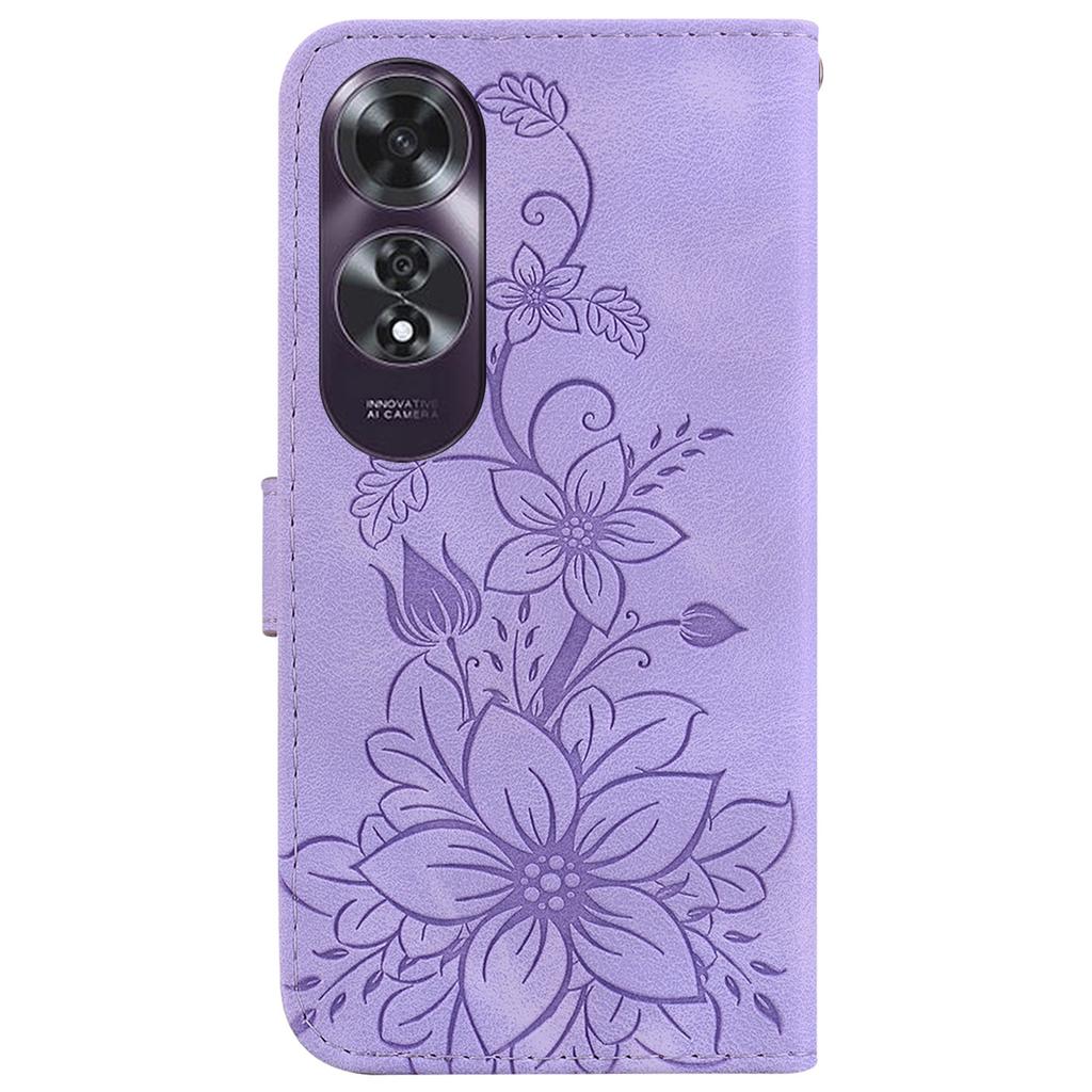 For Oppo A60 4G Case Wallet Floral Pattern PU Leather Magnetic Clasp Phone Cover