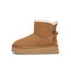 Thick-soled Snow Boots New Winter Velvet Thickened Warm and Warm Fur Short Lace-up Cotton Shoes