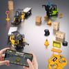1:64 Scale Mini Remote Control Forklift Crane Set Simulation Model Alloy Body Remote-Controlled Lifting Includes APP-Compatible Mobile Control