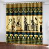 Rideau pare-soleil de luxe pour salon et chambre à coucher, série Civilisation ancienne, 2 pièces de crochet perforé