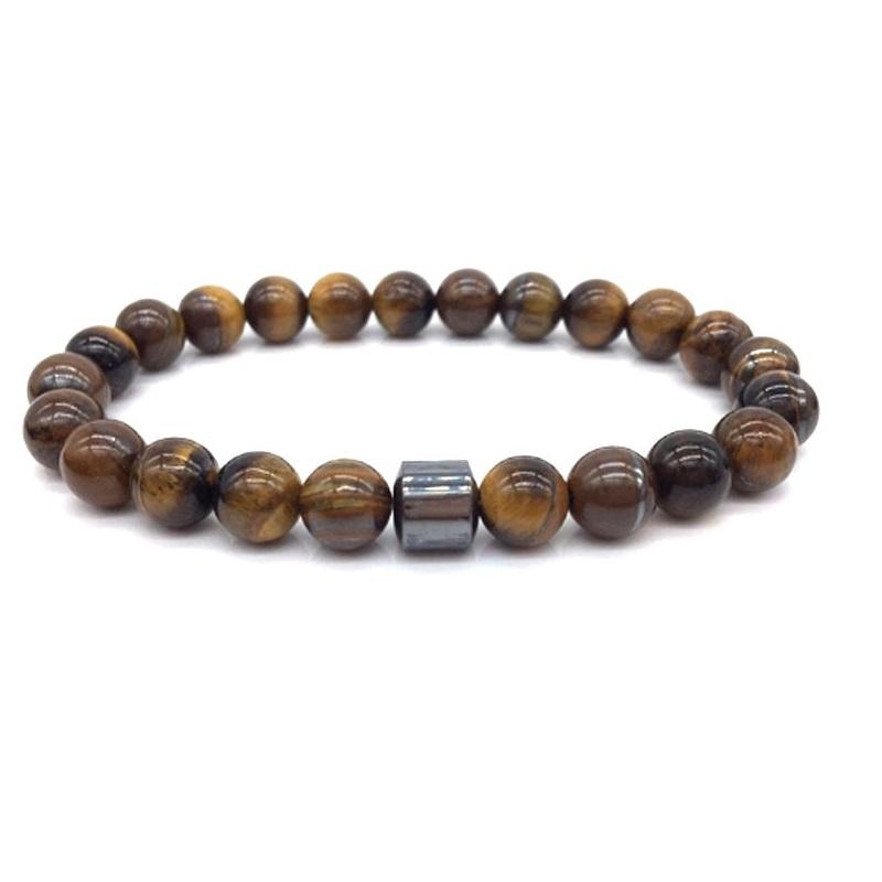 Mode Naturstein Armbänder Männer Energie Zylinder Hämatit Heilung Armbänder für Frauen Gebet Reiki Charme Schmuck Geschenk