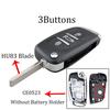 2 Buttons/3 Buttons CE0523 Modified Flip Folding Key Shell with VA2 Blade/HU83 Blade Fit for Peugeot 306 407 807 Partner/Citroen C2 C3 C4 C6 C8