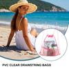 String Bag Pvc Clear Drawstring Bags Waterproof Athletic Pack for Gym Swim Beach Travel Work Clothes Kids Outdoors Festivals