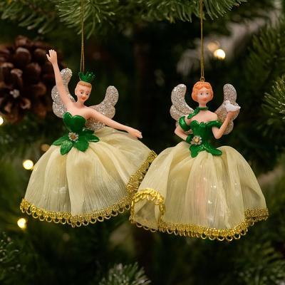 Cute Christmas Ballet Girl Pendant Dance Theme Handmade Christmas Tree Pendant Gauze Skirt Ballet Princess Hanging Ornament