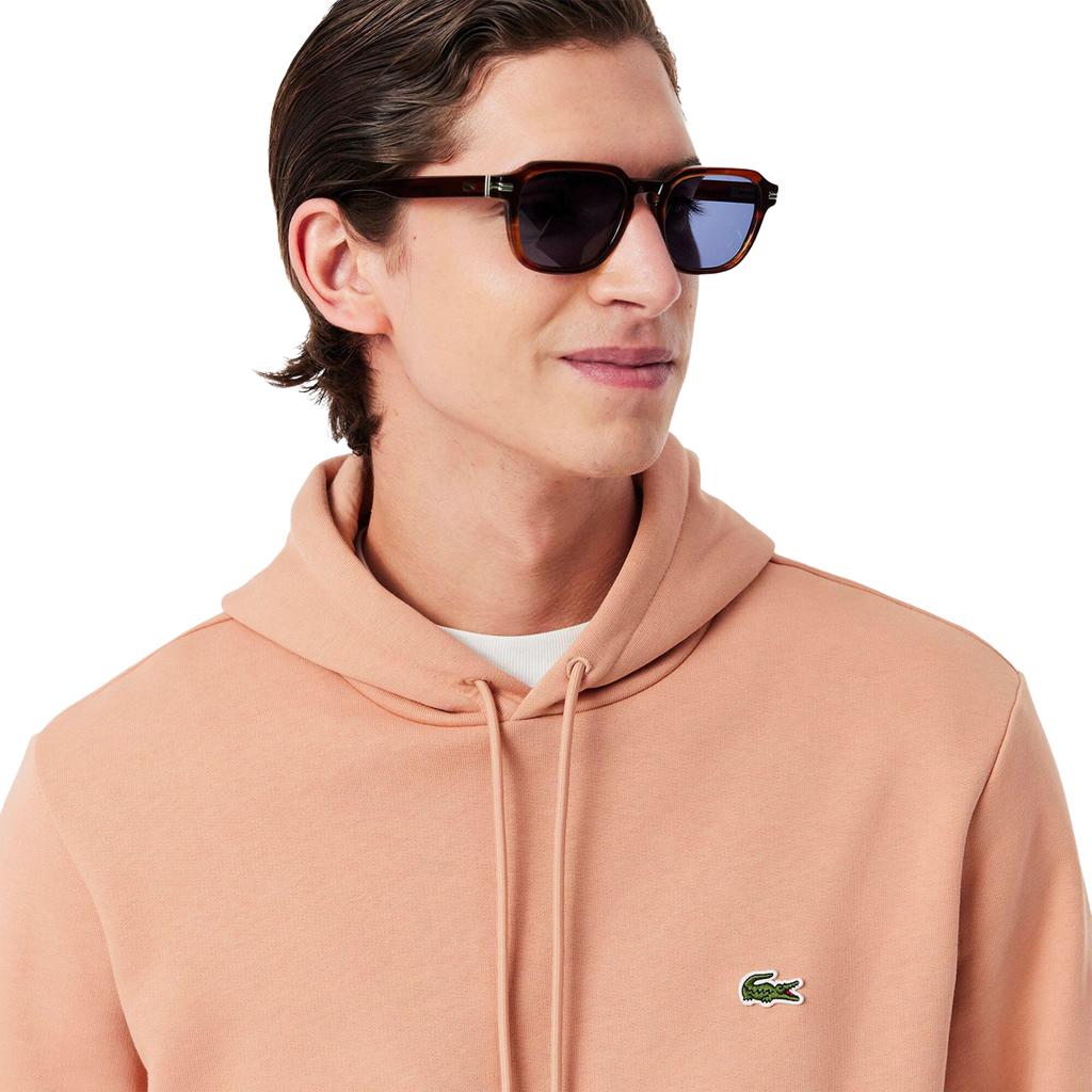 Lacoste Felpa con cappuccio in pile di cotone biologico da uomo