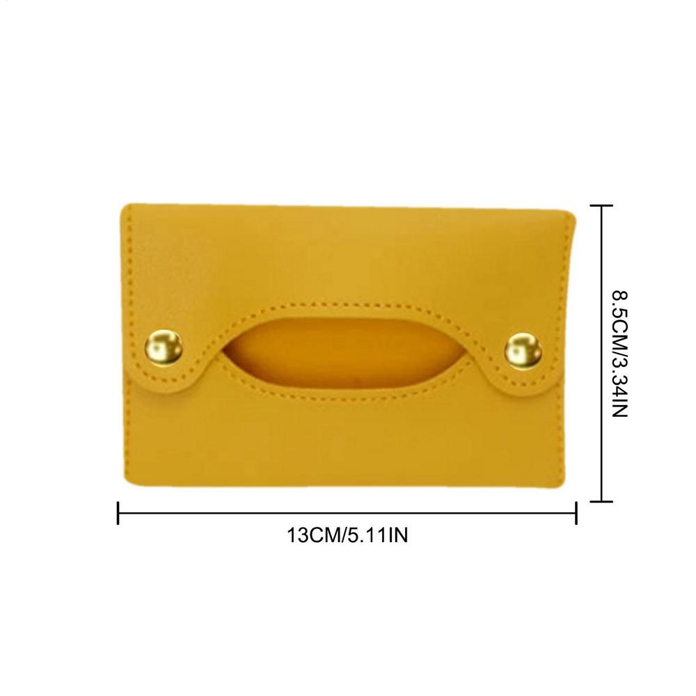 Japanese Style Simple Leather Tissue Bag Small Portable Storage Cover Universal Tissues Box Simple