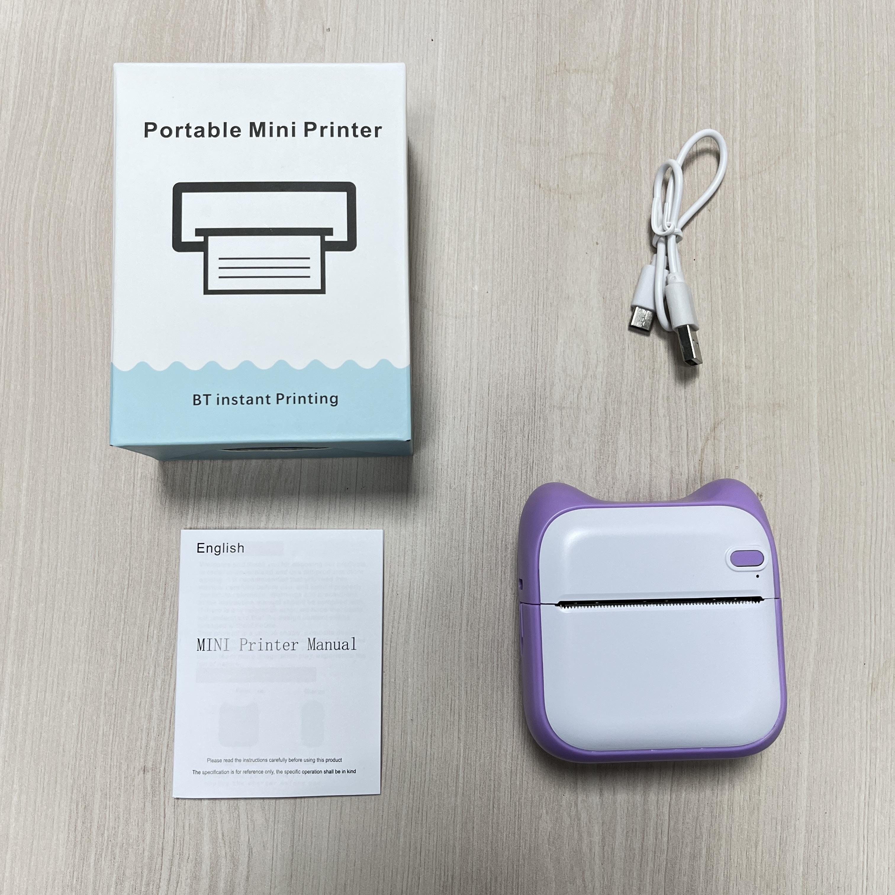 

Міні-термопринтер Паперова етикетка Наклейка Барвистий клейкий самоклеючий папір для бездротового безчорнильного фотопринтера Bluetooth