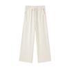 LED'IN Women's Soft Chenille Straight Wide-Leg Casual Pants