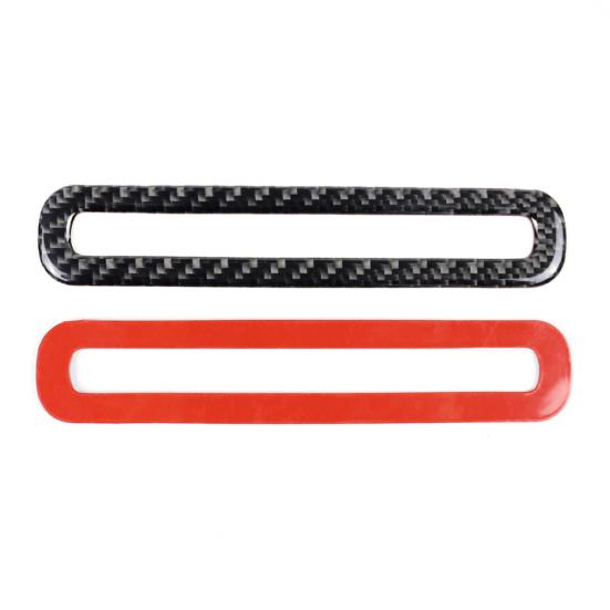 1 par de adesivos de fibra de carbono para saída de ar de porta de carro, capa decorativa para Ford Mustang