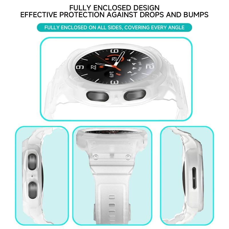 Silicone Strap Case For Samsung Galaxy Watch 8 40mm 44mm Band Bracelet Wristband for Galaxy Watch 8 TPU Protect Cover Integrated