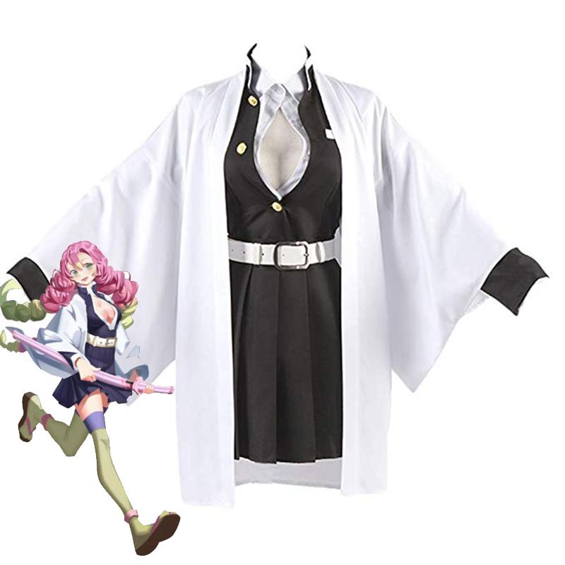 Slayer Demon Kimetsu No Yaiba Kanroji Mitsuri Cosplay Costume Outfit Complete