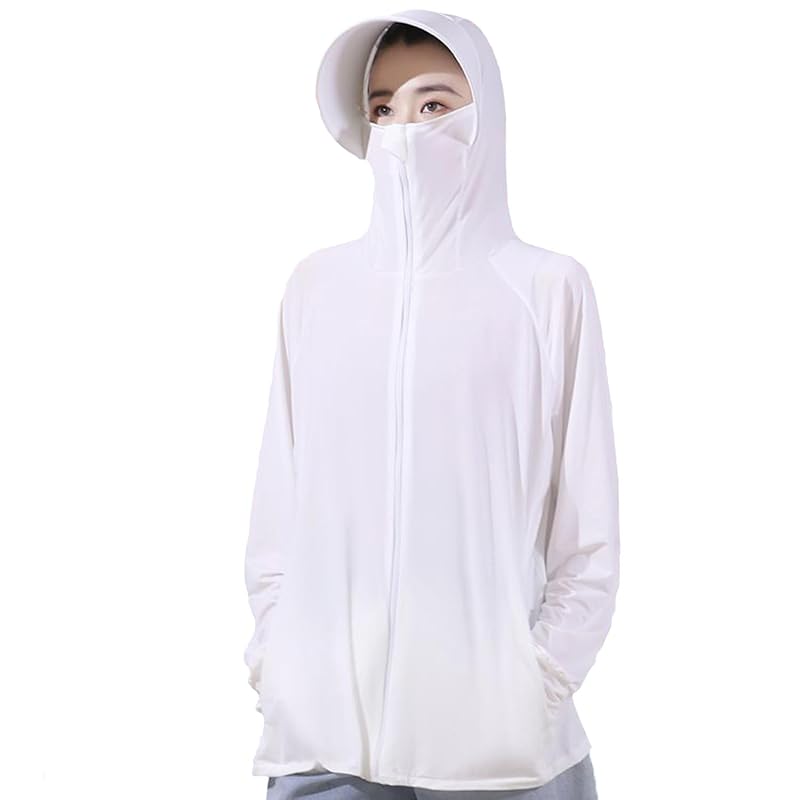

[TEEN KEEP] UV cut hoodie ice silk overwear rash guard ladies swimsuit Cool touch sensation cool UV cut sun protection Achieved 99.9% shielding rate