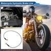 Motoforti 100cm Motorcycle Brake Clutch Oil Hose Line Silver Tone 1 Pc