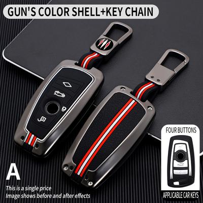Metal araba anahtarı durum kapak BMW 520 F10 F30 F18 118i 320i 1 3 5 7 serisi X3 F25 X4 M3 M5 çanta anahtarlığı kabuk aksesuarları tutucu