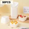 50Pcs Muffin Cupcake Paper Cups Square Cupcake Liner Baking Muffin Box Cup Case Kitchen Wedding Party Cake Decoration Cake Mold
