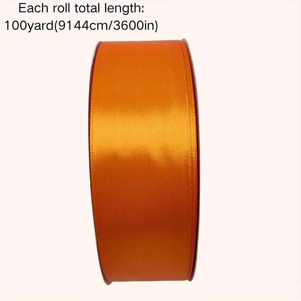 Solid Color Ribbon 1 Roll for Bouquet Bow Gift Wrapping DIY Decorative Cake Tying Christmas Wedding Birthday Party Decorations