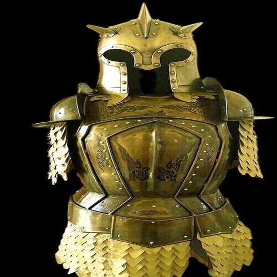 Larp Średniowieczny Stalowy Wojownik Królowie Strażnicy Pół Zbroja Ciało Rycerz Pełny Garnitur