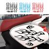 8 Pcs Self-adhesive Motorcycle Stickers Flame Stripe Pattern Car Modeling Modified Decorative Decals