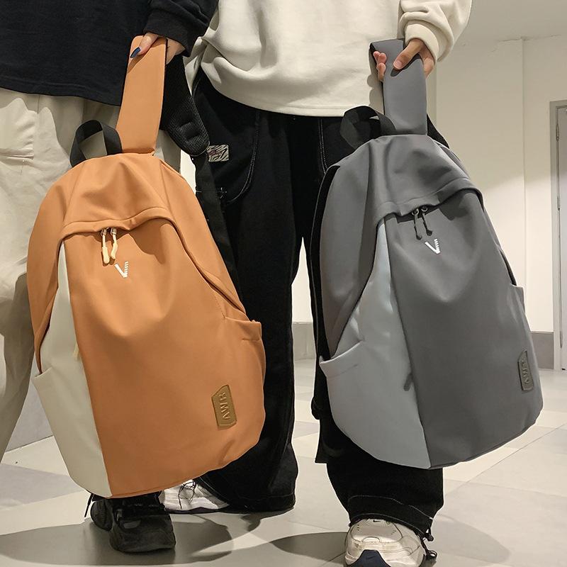 

New Schoolbag for Primary School Students Junior High School Girls Large Capacity Splicing School Backpack