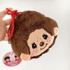 Geantă Mică Rotundă Monchhichi de Agățat cu Fermoar Portofel Drăguț Depozitare Mini Rucsac Monchhichi Farmec Jucărie de Pluș Drăguță Monchichi Cadouri