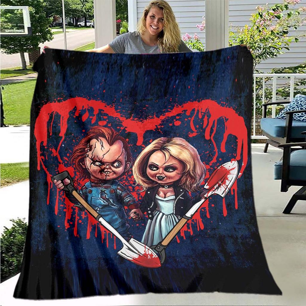 Halloween Horror Movies Character Huanted House Blanket Blankets for Beds Super Soft Warm Blanket Cover Flannel Throw Blanket