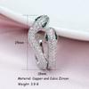 1Pc Trend Statement Micro Pave Rainbow Zircon Stud Earrings For Women Personality Chic Snake Shining Rhinestone Earring Ear Cuff