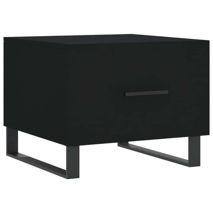 VidaXL Table basse Noir 50x50x40 cm Bois d'ingénierie 829446