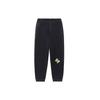 Li Ning X Steven Harrington Collaboration Cartoon Print Fleece Lined Warm Sports Pants Men Bottoms Black AKLRF25-1
