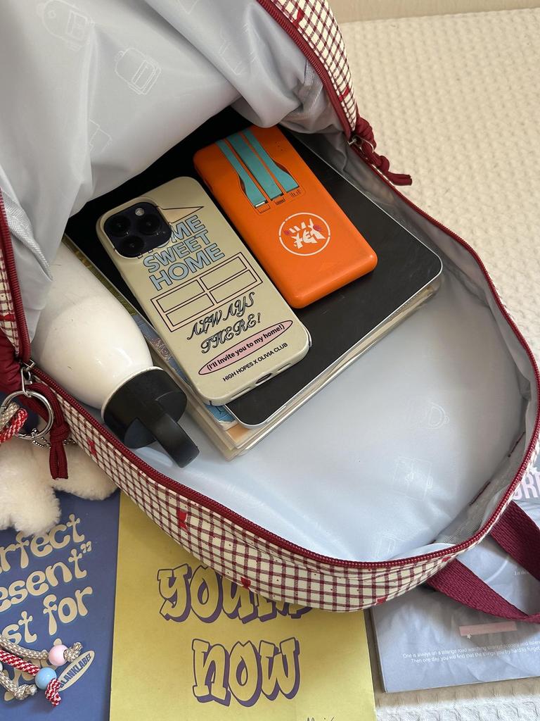 Słodki plecak w stylu japońskim z kokardą: Lekka, wodoodporna torba na ramię dla uczniów szkół średnich i ponadgimnazjalnych.