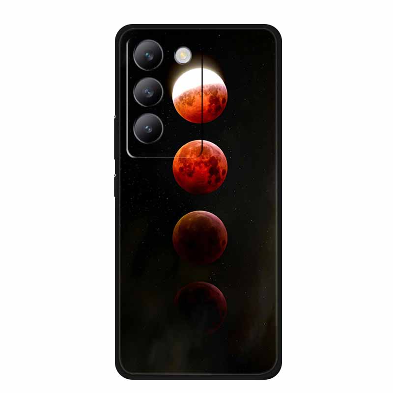 Für vivo V40 SE Hülle Luxus TPU Weiches Silikon Handy Rückabdeckung für vivo V40 SE 5G Schutz Stoßfest Blumen Mädchen Niedlich Hülle
