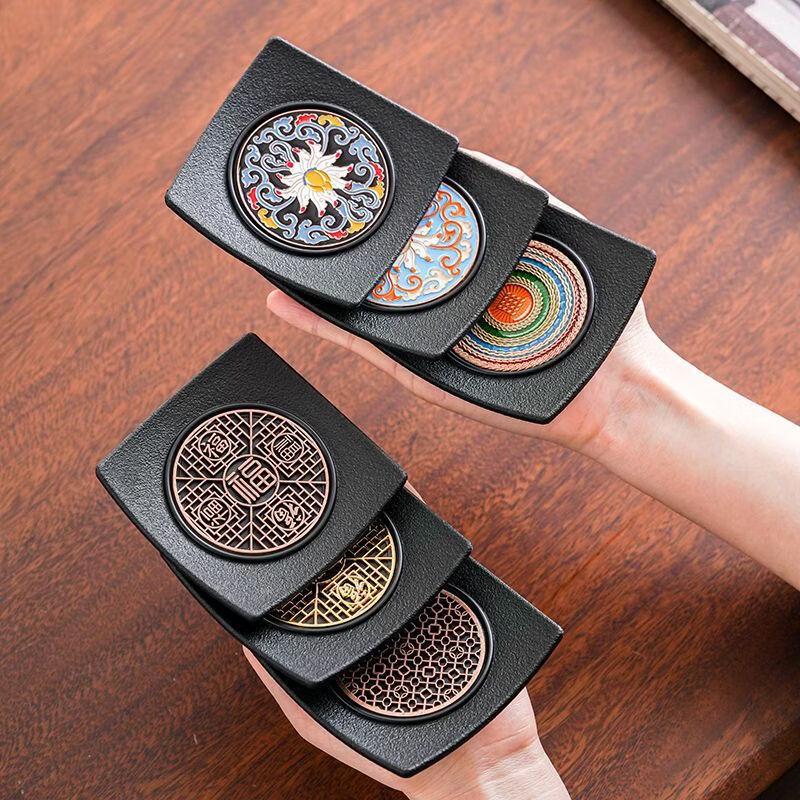 New Chinese Style Coaster Set with Holder