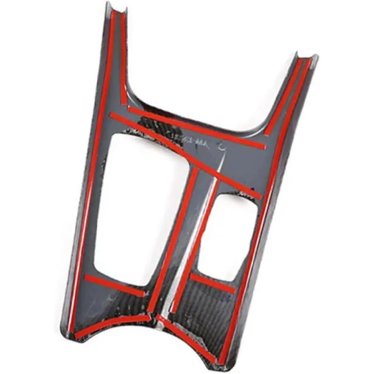 Carbon Fiber Car Interior Trim Center Console Gear Shift Panel Frame Cover Compatible For BMW X3 F25 X4 F26 2011 2012 2013-2017 Carbon Fiber Center