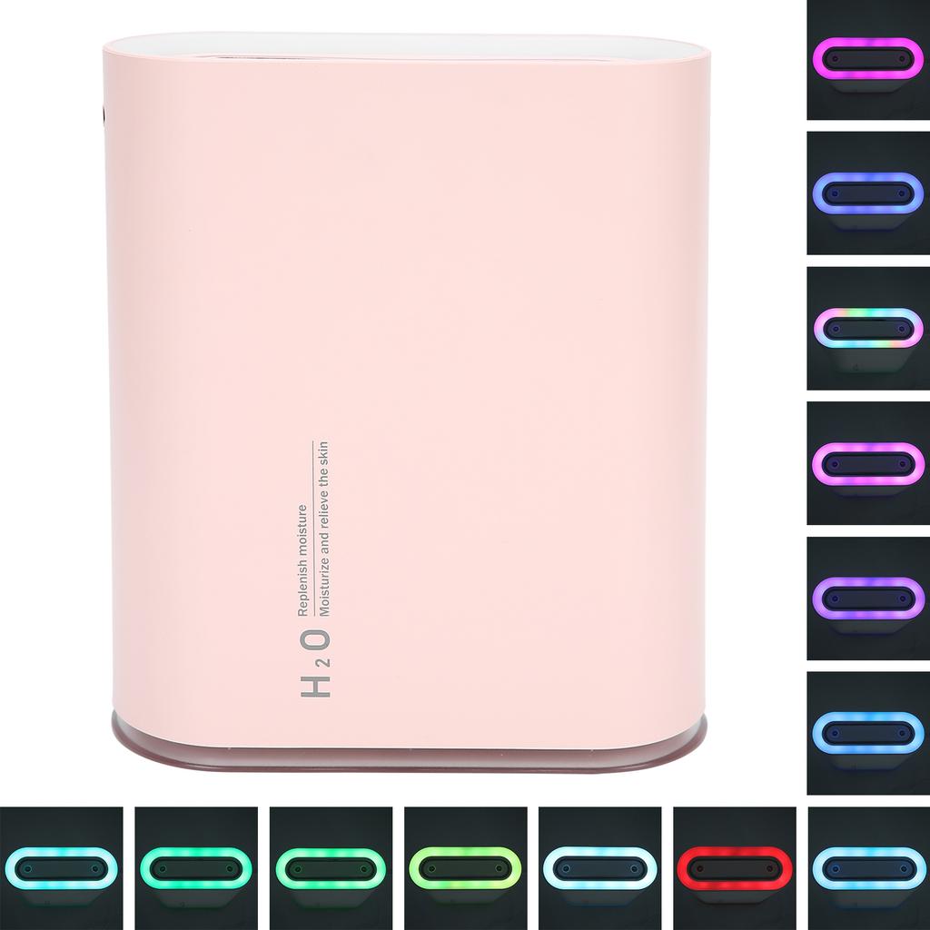 1L USB Charging Air Humidifier Double Spray Nozzle Humidifier with Night Light for Home OfficePink