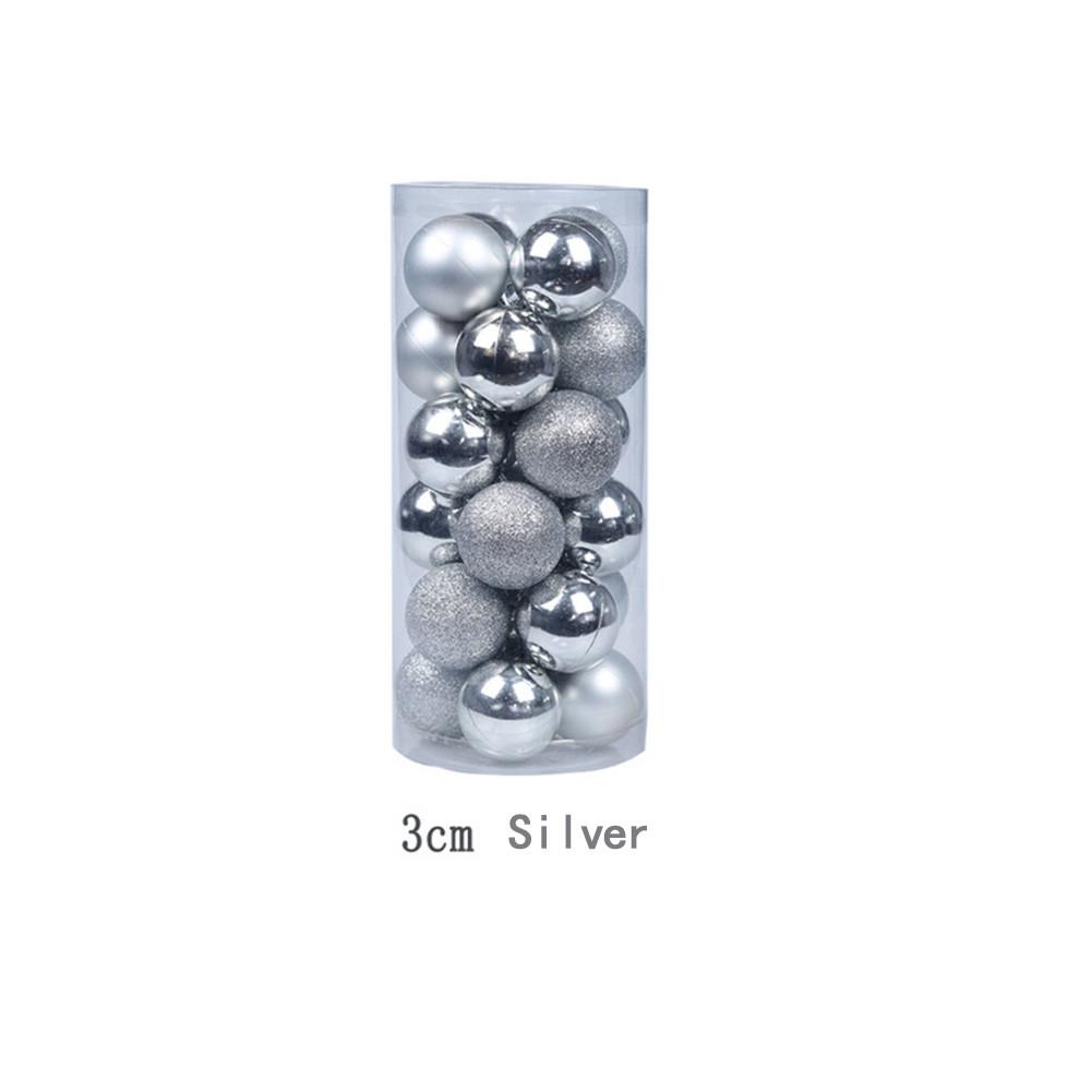 Elegant Pack of 24 Plastic Christmas Ornament Balls Shiny Matte Glitter