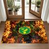Norwich City Football Design Crystal Velvet Rug Soft Decorative Mat for Bedroom Entrance