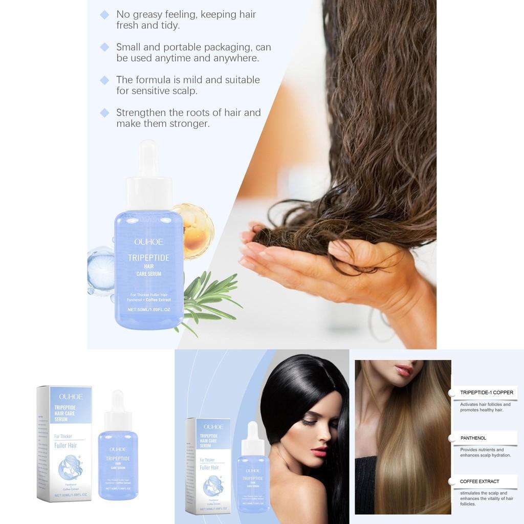 Ouhoe Revitalizing Tripeptide Hair Serum Enhances Shine Strength And Reduces Frizz For Healthy Hair