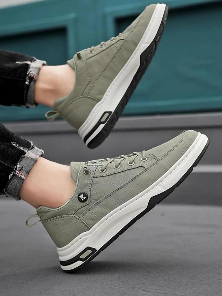 Fashion Man Shoe With Laces Gray Spring Autumn Sneakers High Quality Fashion 2025 Low Price Classic Original Hiking Casual Shoes for Men