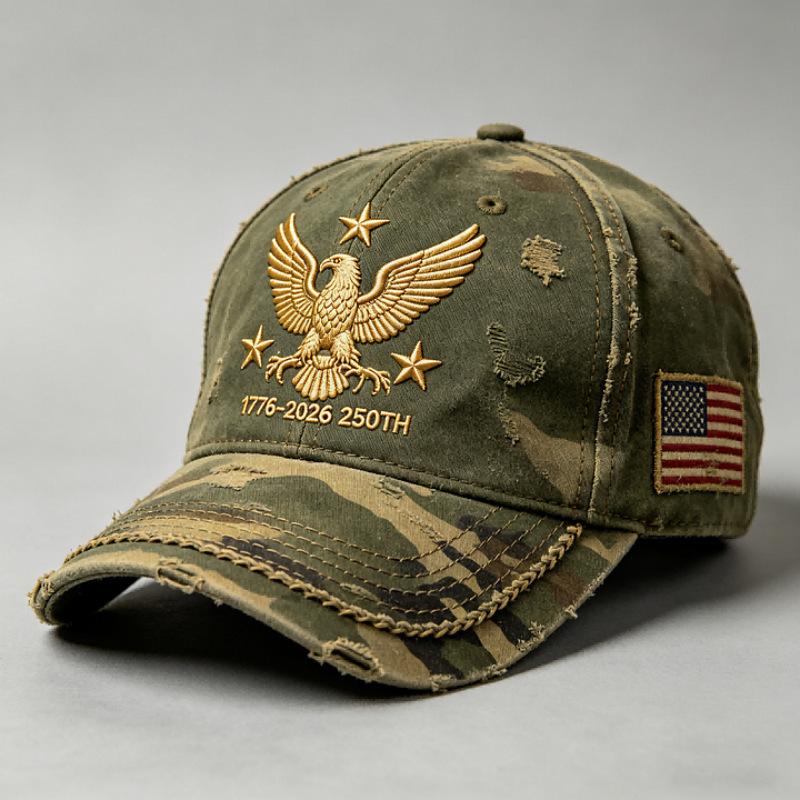 D Print Independence Day Commemorative Sunshade Baseball Cap Outdoor Cap Non-embroidered