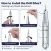 Professional Nail Drill Electric Nail File Manicure Pedicure Kit 45000RPM Portable with 6 Drill Bits for Salon and Home Use