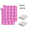 20 Cavity Silicone Cake Pop Mold Kits with 20pcs Cake Pop Sticks Great for Cake Pop Maker Lollipop Mold Cake Pop and Chocolate