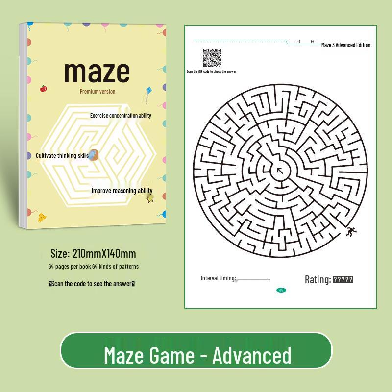 Focus Maze Puzzle Book for Kids: Enhance Attention & Thinking Skills