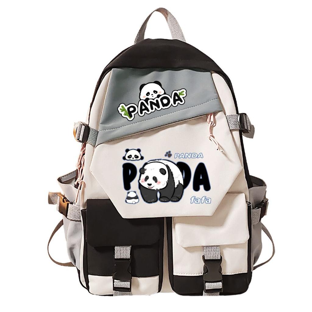 Panda Huahua Surrounding Super Cute Backpack Campus Male and Female Versatile Junior High School Students Elementary School Bags